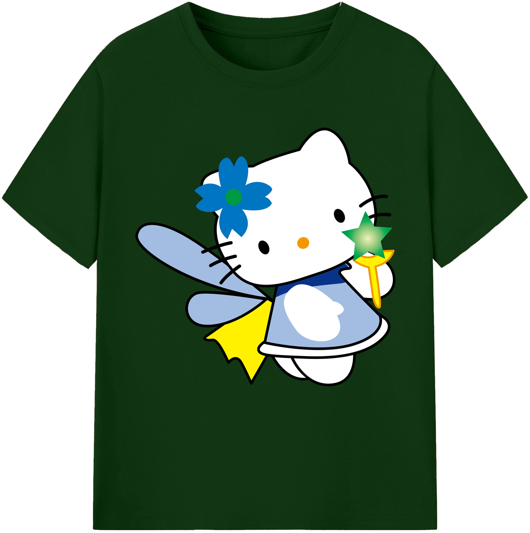 （画像用） Hello Kitty ハローキティ 綿100％半袖Tシャツ（フロントプリント）